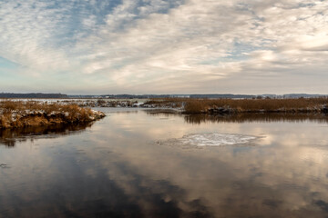 Zima w Dolinie Narwi, Podlasie, Polska