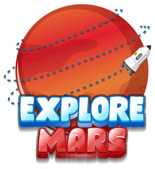 Explorez la conception de logo de mot de Mars