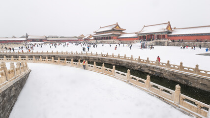 Under the snow of the Forbidden City