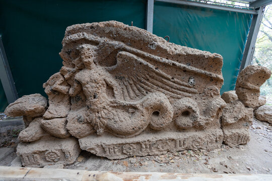 Tomb of Demoni Alati in The Etruscan Necropolis of Sovana. Citt&agrave; del Tufo archaeological park. Sorano, Sovana, Tuff city in Tuscany. Italy
