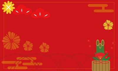 お正月のイラスト背景・壁紙