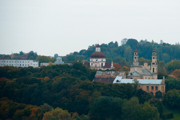 Fototapeta premium A top view of the churches in Vilnius