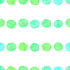 Seamless watercolor dots pattern