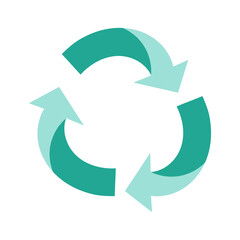 Fototapeta premium Eco friendly zero waste. Processing icon in Flat style, doodle, contour. Recycling, preservation of the planet. 