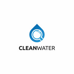 clean water logo design premium vector, abstract logo design