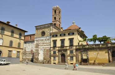 Square in Lucca Italy.