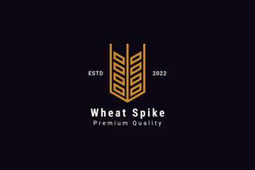 Fototapeta na wymiar Wheat spike premium vector logo design