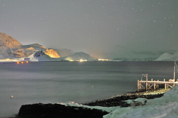 Fjord in north Norway in winter