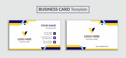 Yellow Color Id Business Card Or Name Card Design Layout