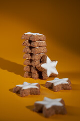 Christmas biscuits closeup