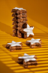Christmas biscuits closeup
