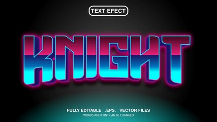 knight theme effect text