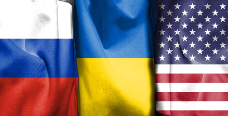 It combines the Ukrainian, American, and Russian flags and tells the concept of communication and...