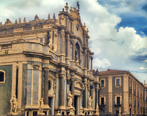 Obraz premium Cathedral of Saint Agata in Catania in Italy