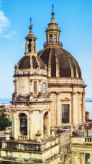 Fototapeta na wymiar Dome of Cathedral (1736), Catania, Sicily, Italy