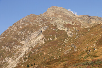 Piz Lunghin (2779m) über dem Maloja Pass (Oberengadin)