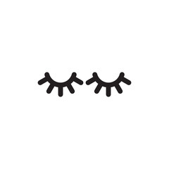 simple eyebrow icon vector illustration.