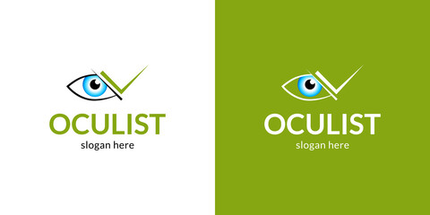 Modern oculist logo - obrazy, fototapety, plakaty