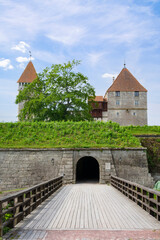 Fototapeta na wymiar View to the Kuressaare Episcopal Castle in summer, Saaremaa island, Estonia