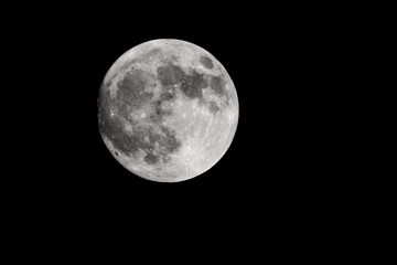 full moon over black