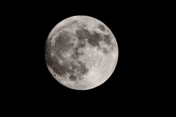 full moon over black