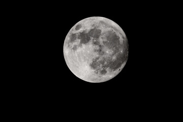 full moon over black