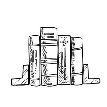 books vector illustration isolated on white background