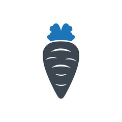Carrot icon ( vector illustration )