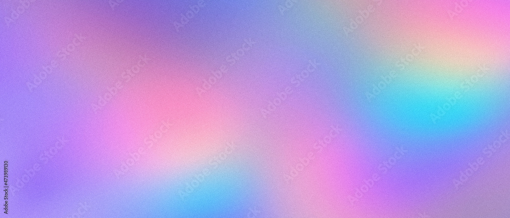 Leinwandbilder abstract pastel holographic blurred grainy gradient banner background texture. colorful digital grai