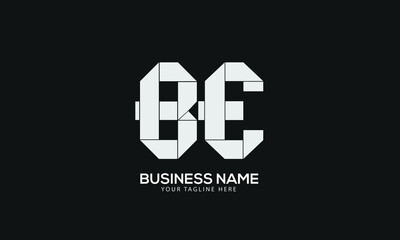 Obraz premium Alphabet BE or EB abstract monogram vector logo template