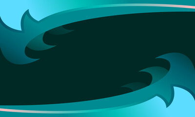 Ocean wave copy space template. Wavy background template for flyer, banner, or presentation