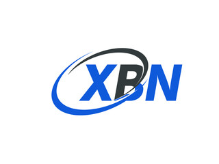 XBN letter creative modern elegant swoosh logo design