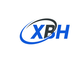 XBH letter creative modern elegant swoosh logo design