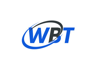 WBT letter creative modern elegant swoosh logo design