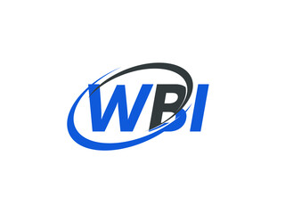 WBI letter creative modern elegant swoosh logo design