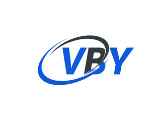 VBY letter creative modern elegant swoosh logo design