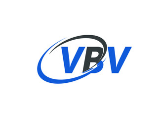VBV letter creative modern elegant swoosh logo design