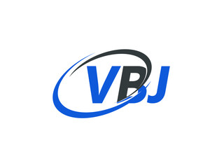 VBJ letter creative modern elegant swoosh logo design