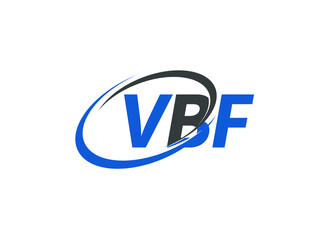 VBF letter creative modern elegant swoosh logo design