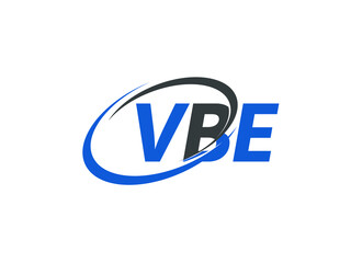 VBE letter creative modern elegant swoosh logo design