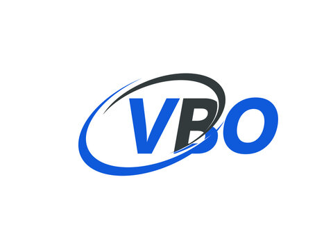 VBO letter creative modern elegant swoosh logo design