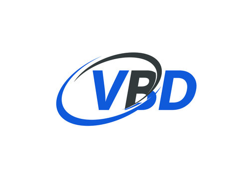VBD letter creative modern elegant swoosh logo design