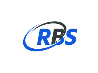 RBS letter creative modern elegant swoosh logo design