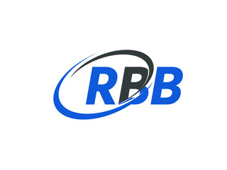 RBB letter creative modern elegant swoosh logo design