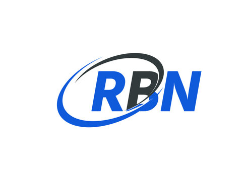 RBN letter creative modern elegant swoosh logo design