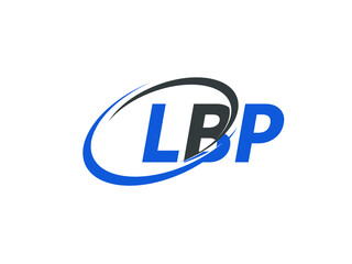 LBP letter creative modern elegant swoosh logo design