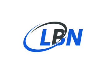 Obraz premium LBN letter creative modern elegant swoosh logo design