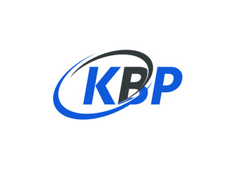 KBP letter creative modern elegant swoosh logo design