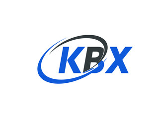 KBX letter creative modern elegant swoosh logo design