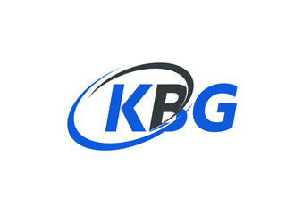 KBG letter creative modern elegant swoosh logo design